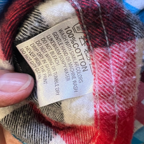 Insight white/black/red/white 100% cotton flannel shirt. Size L. Worn once EUC - Picture 5 of 6